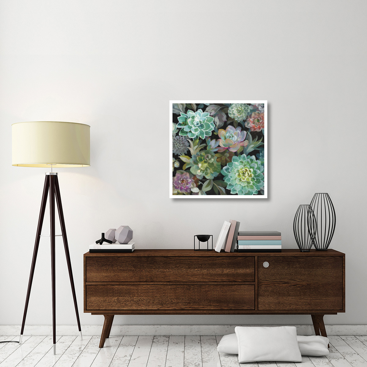Floral Succulents v2 Crop -Paper Art-32&quotx32"