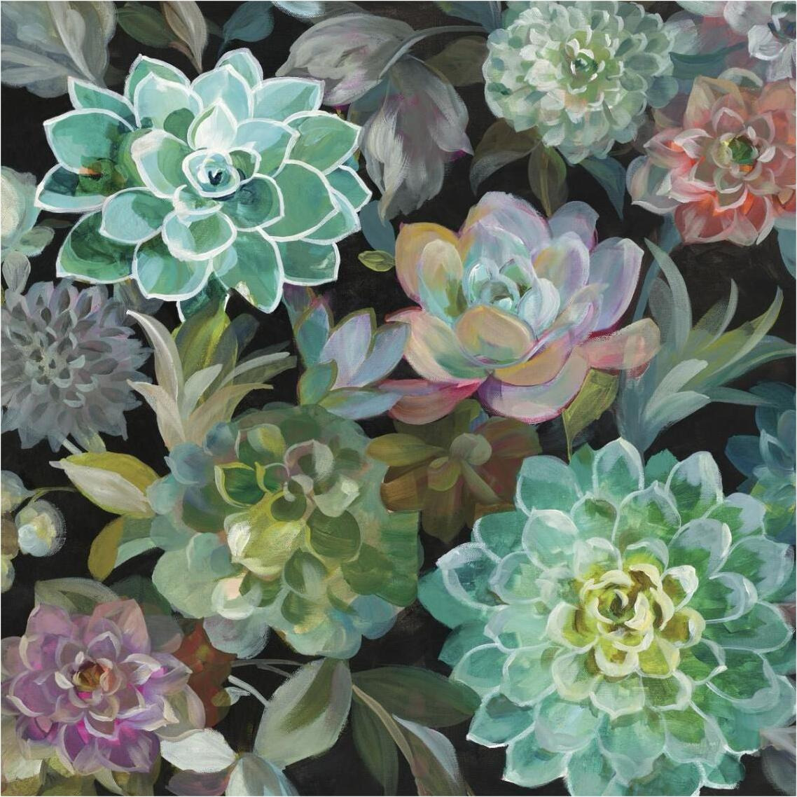 Floral Succulents v2 Crop -Paper Art-38&quotx38"