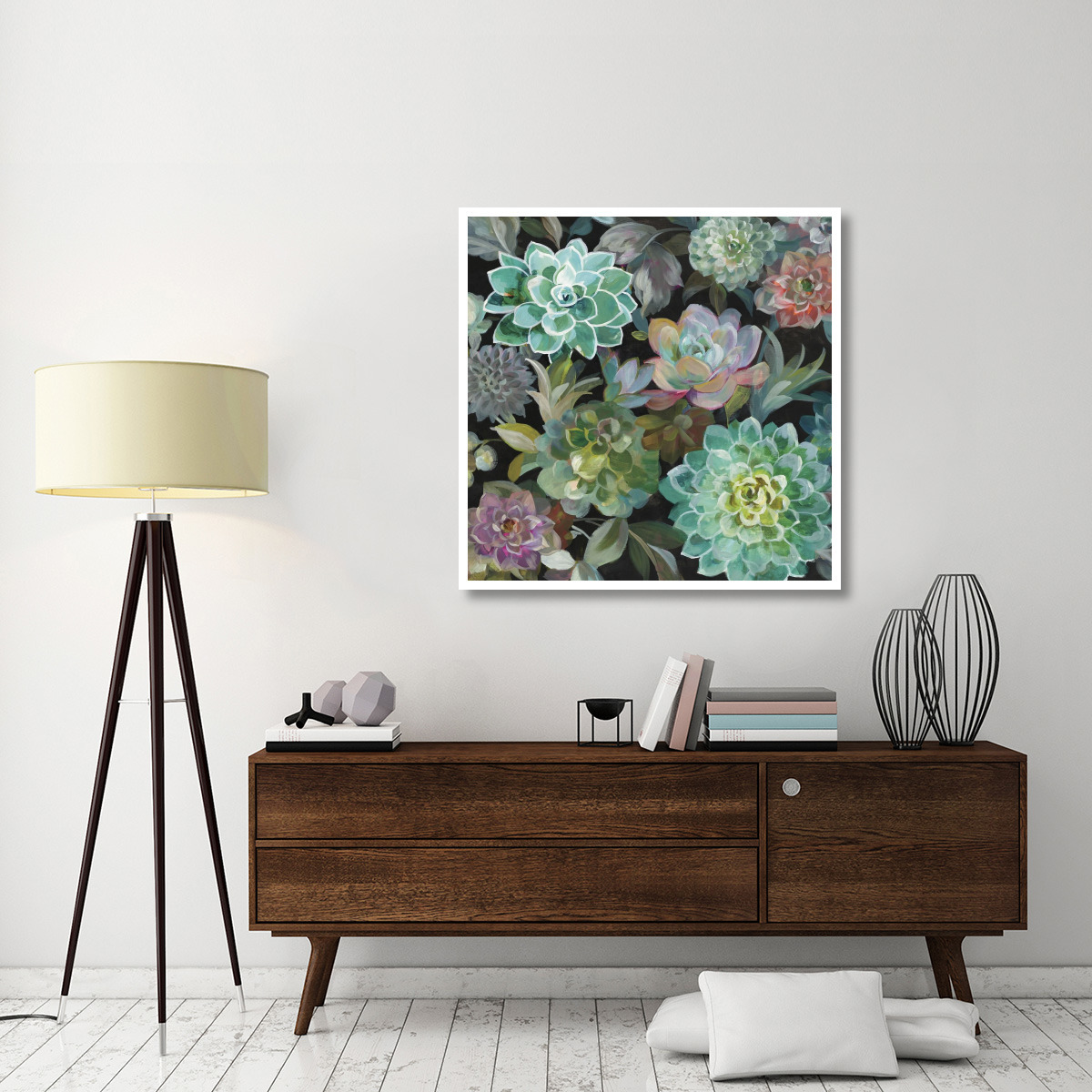 Floral Succulents v2 Crop -Paper Art-42&quotx42"