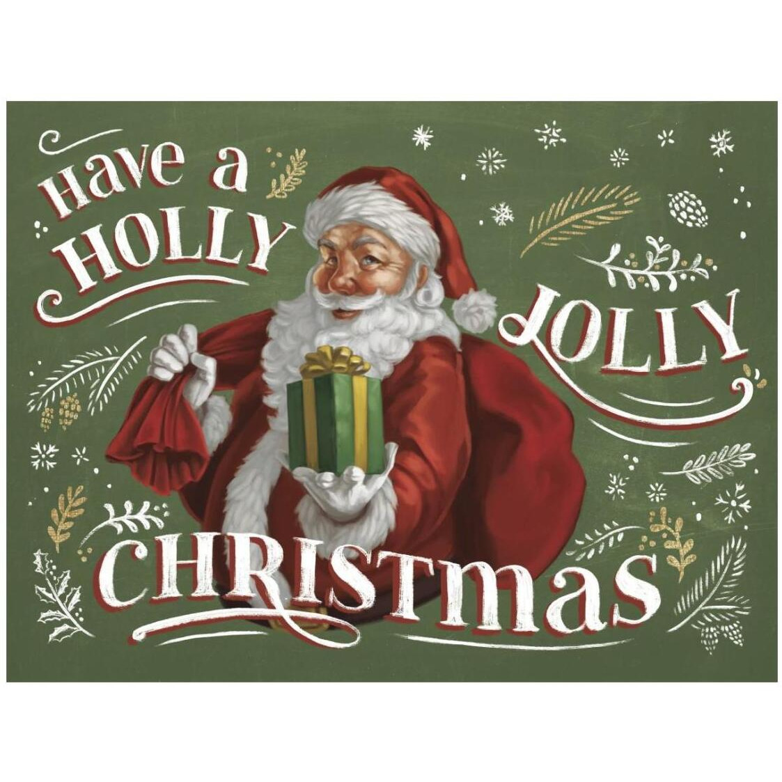 Santas List I -Paper Art-26&quotx20"
