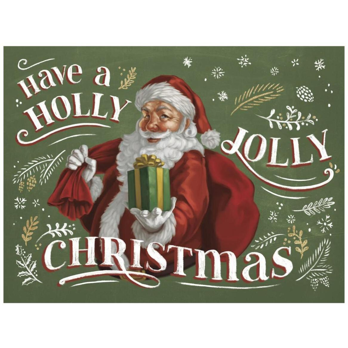 Santas List I -Paper Art-42&quotx32"