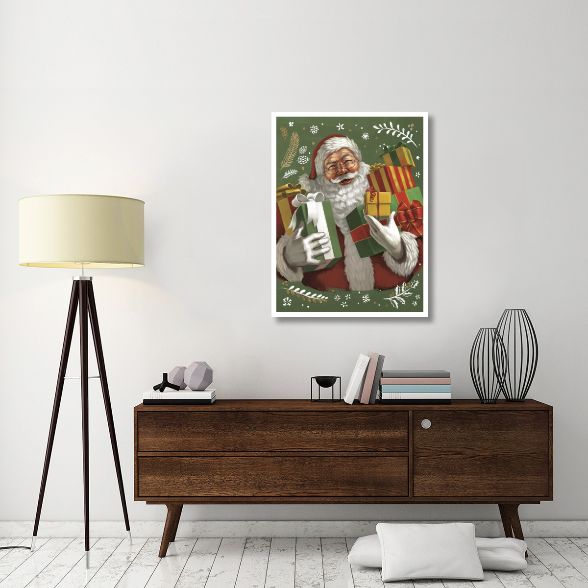 Santas List IV Crop -Paper Art-32&quotx42"