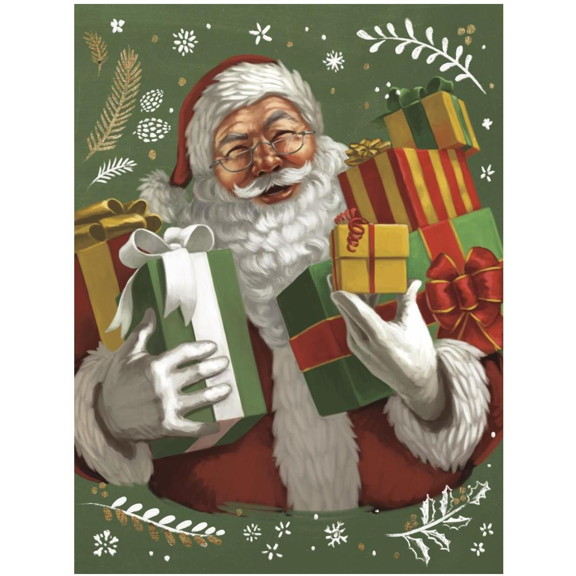 Santas List IV Crop -Paper Art-38&quotx50"
