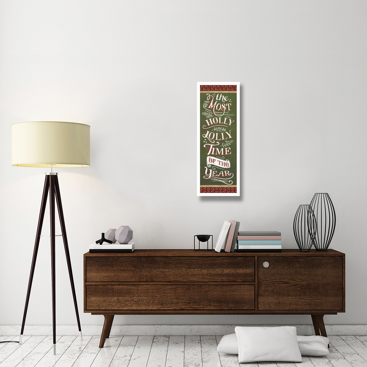Santas List Holly Jolly -Paper Art-14&quotx38"