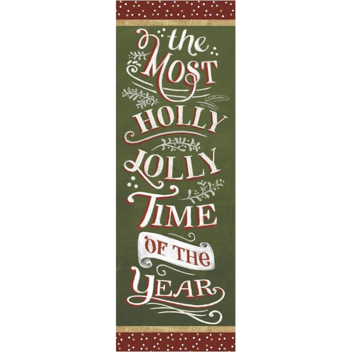 Santas List Holly Jolly -Paper Art-26&quotx74"