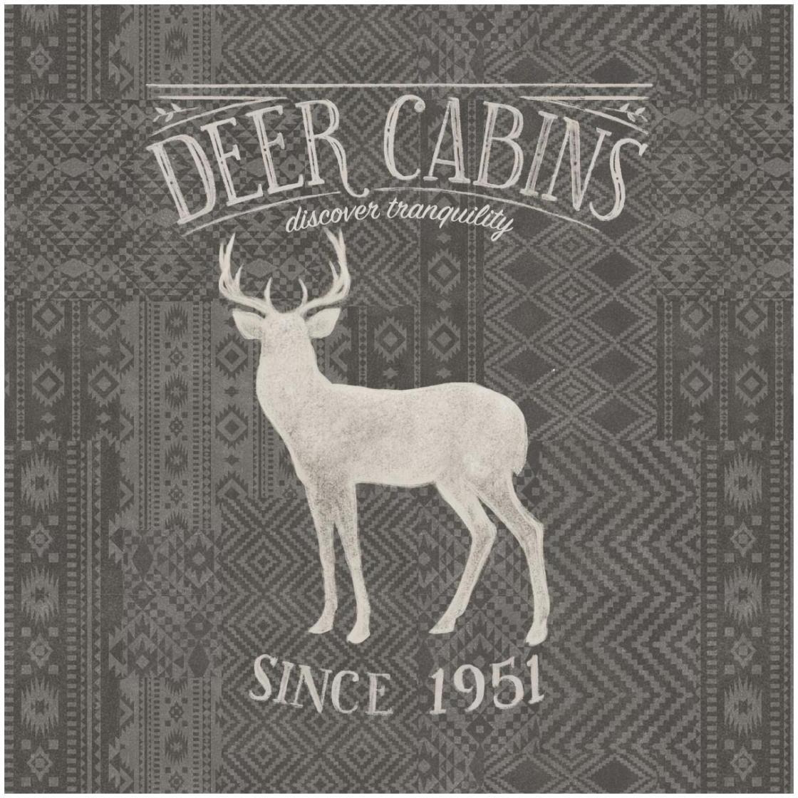 Soft Lodge III Dark -Paper Art-26&quotx26"