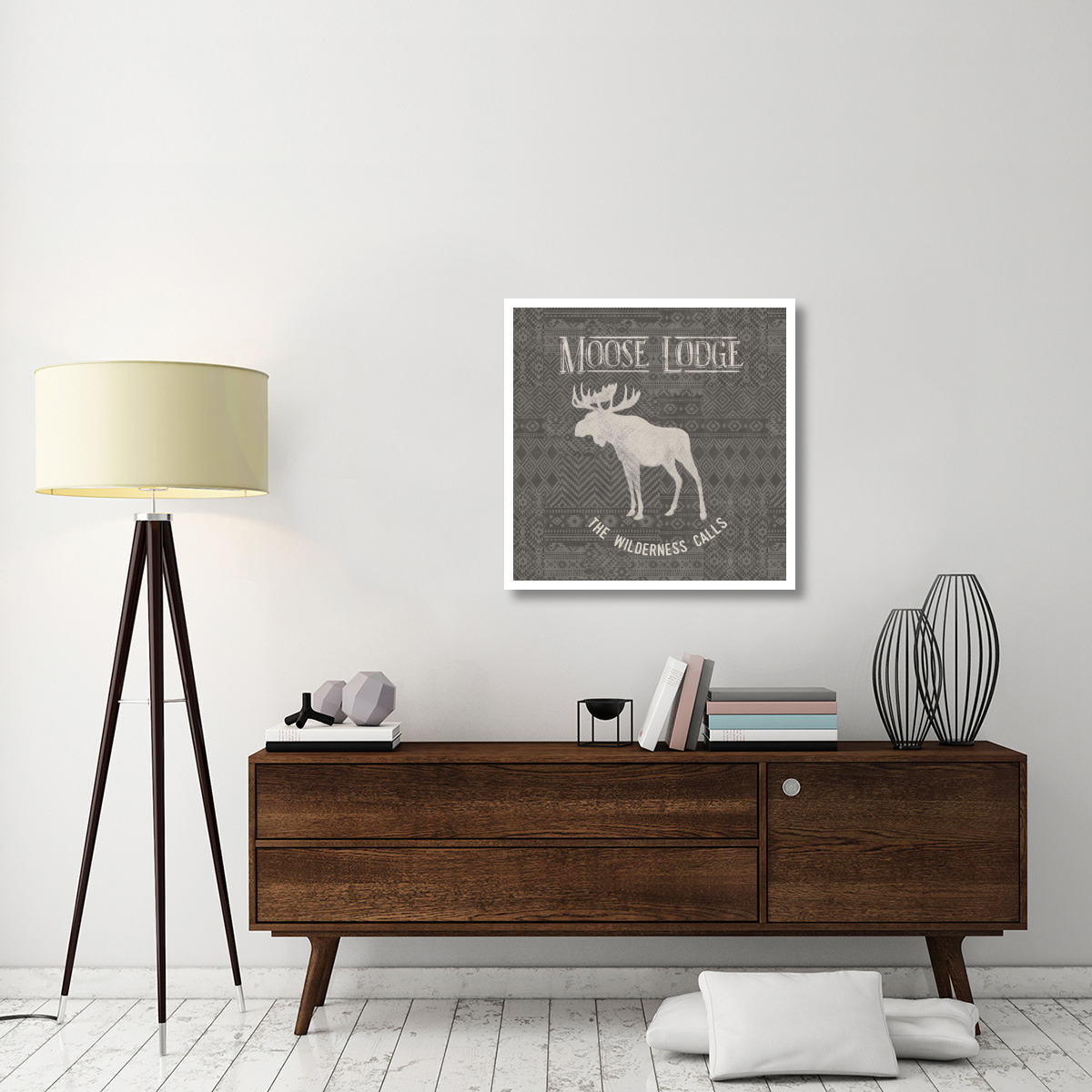 Soft Lodge IV Dark -Paper Art-32&quotx32"