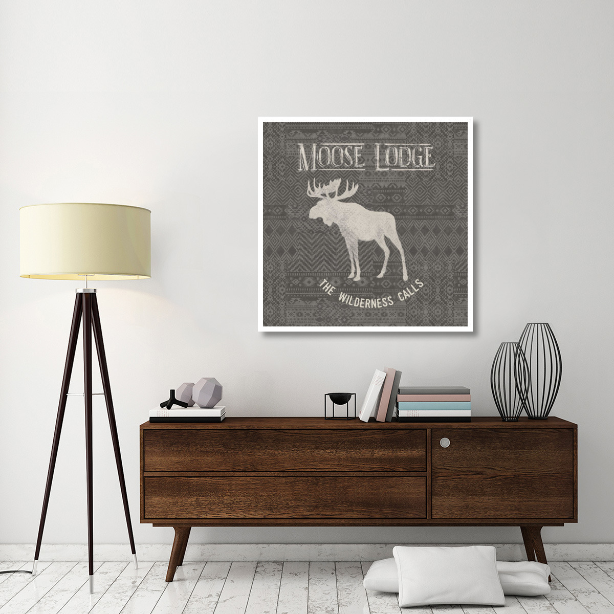 Soft Lodge IV Dark -Paper Art-42&quotx42"