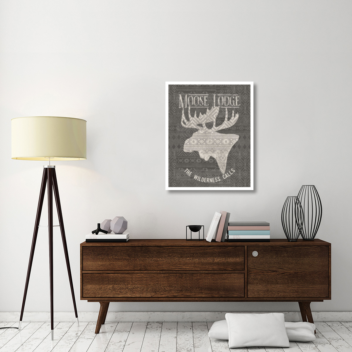 Soft Lodge V Dark -Paper Art-30&quotx37"