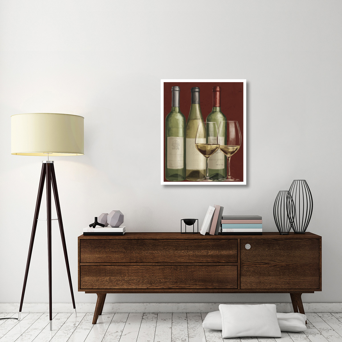 Bistro Paris White Wine -Paper Art-30&quotx37"