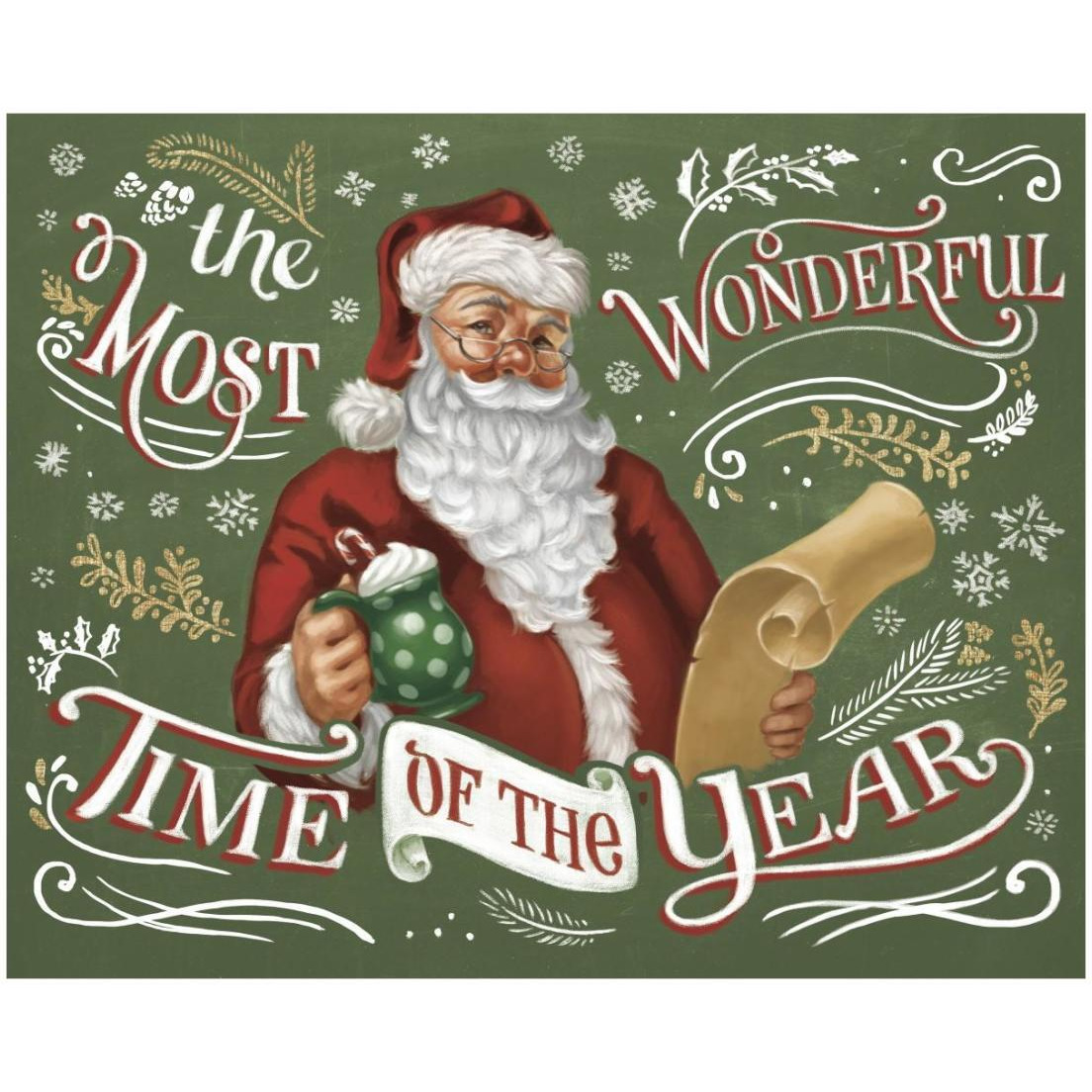 Santas List II -Paper Art-22&quotx18"