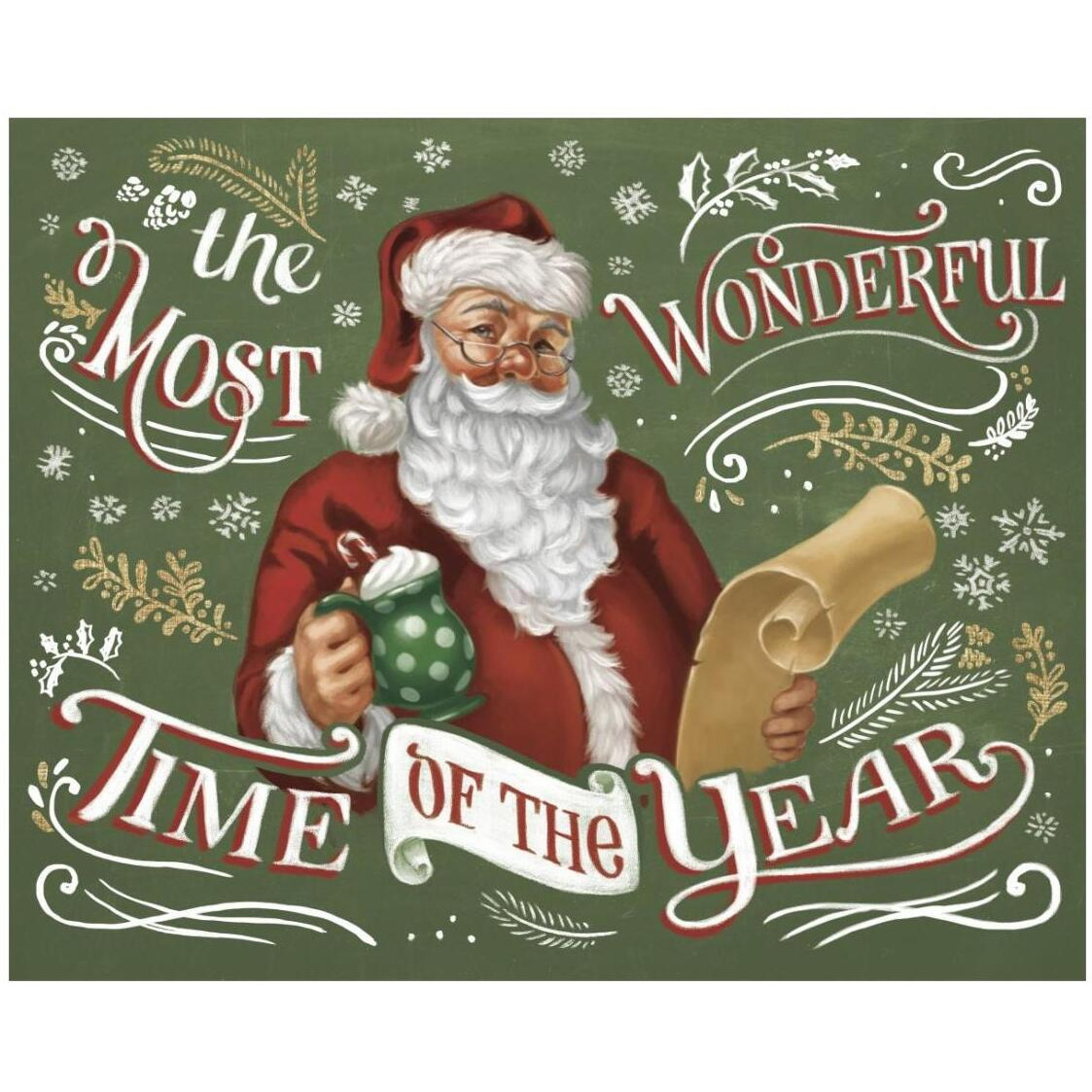 Santas List II -Paper Art-26&quotx22"
