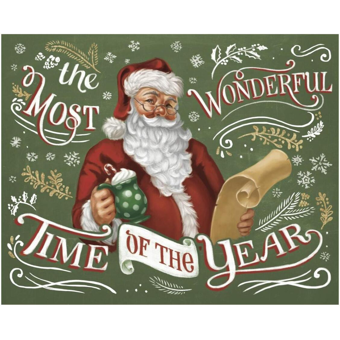 Santas List II -Paper Art-30&quotx24"