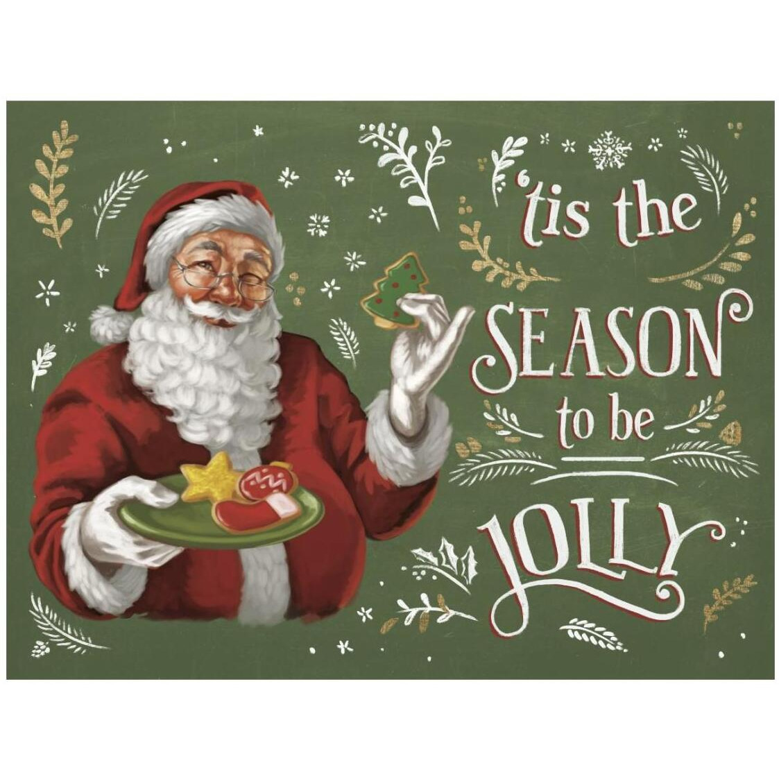 Santas List III -Paper Art-26&quotx20"