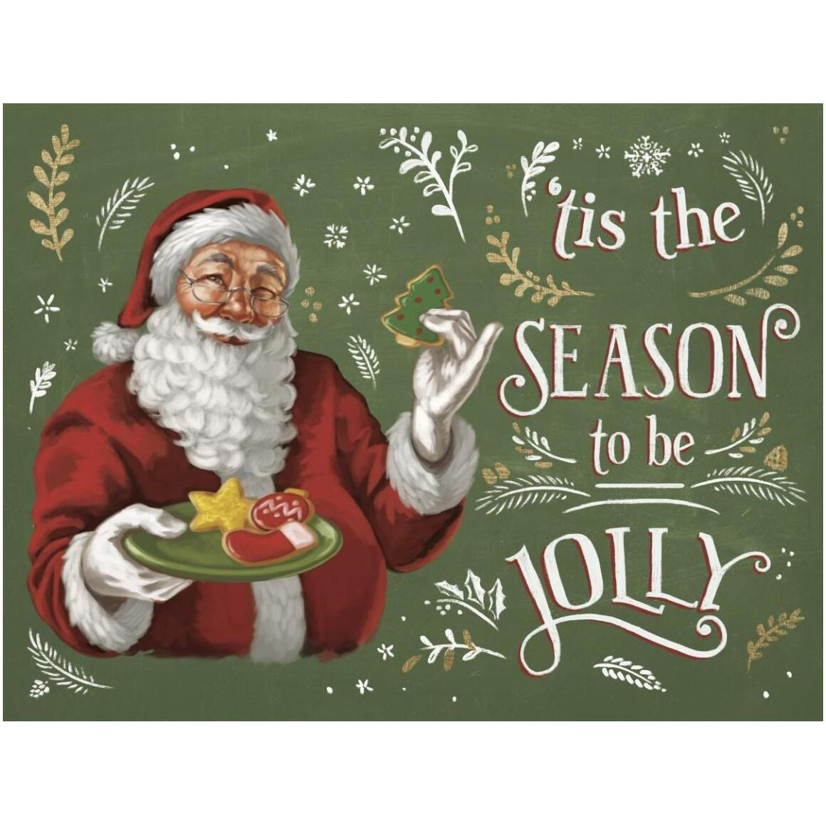 Santas List III -Paper Art-50&quotx38"