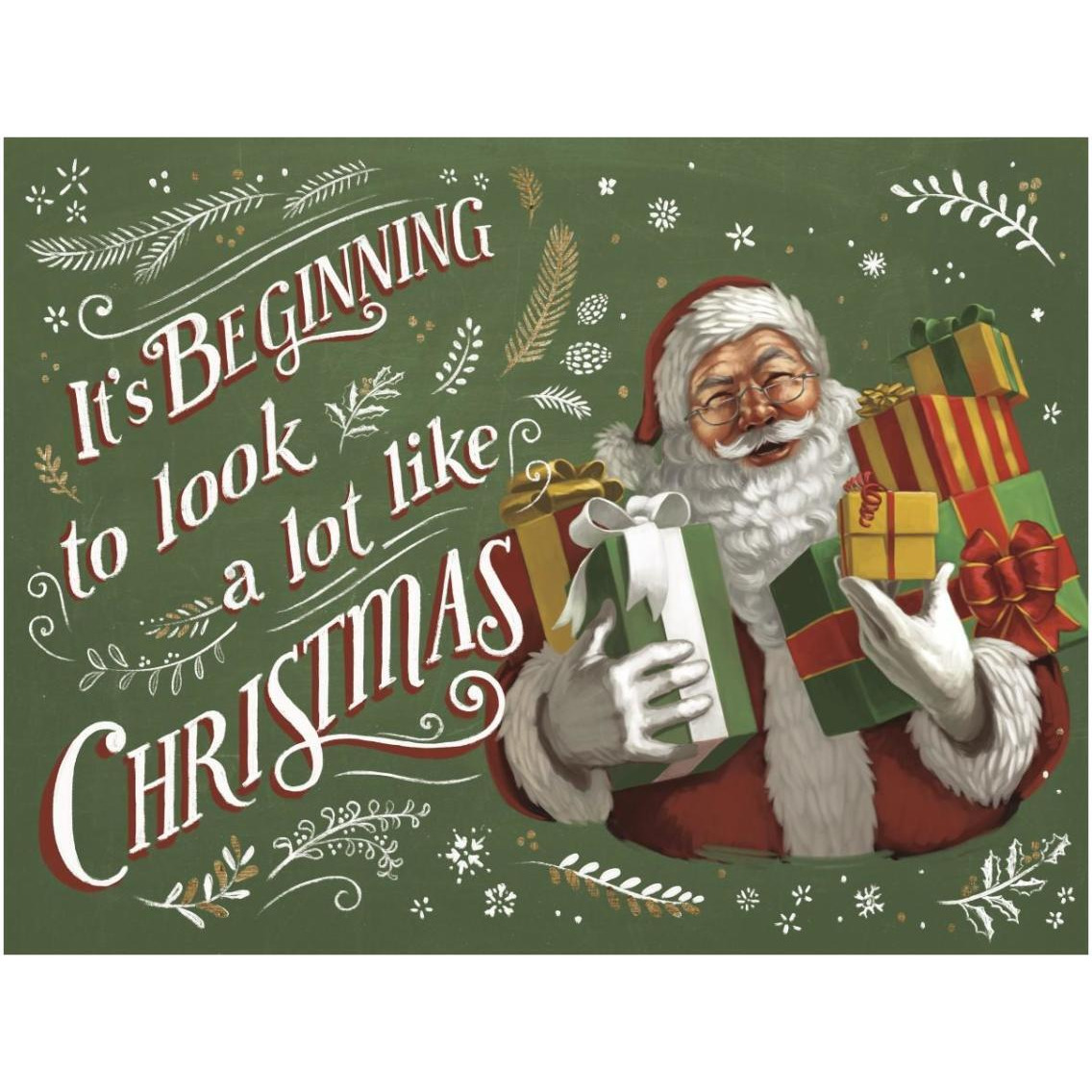 Santas List IV -Paper Art-34&quotx26"