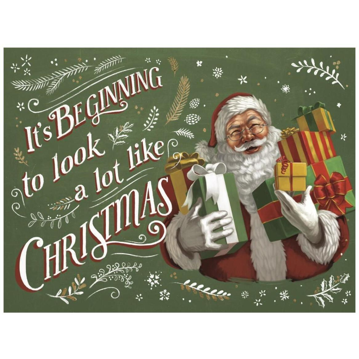 Santas List IV -Paper Art-42&quotx32"