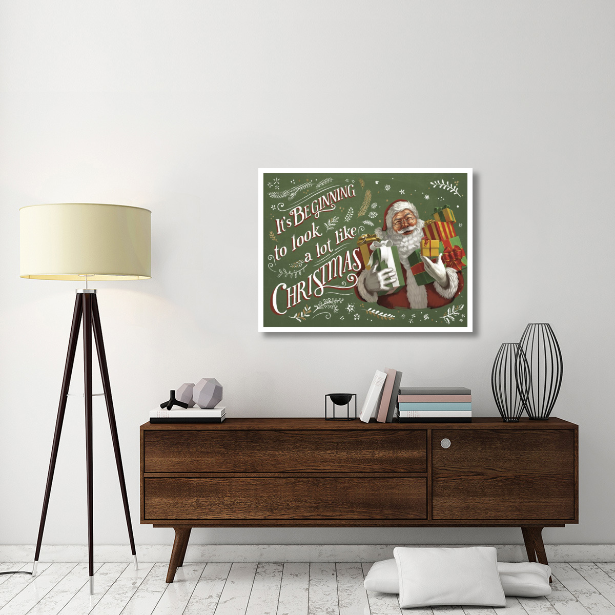 Santas List IV -Paper Art-42&quotx32"