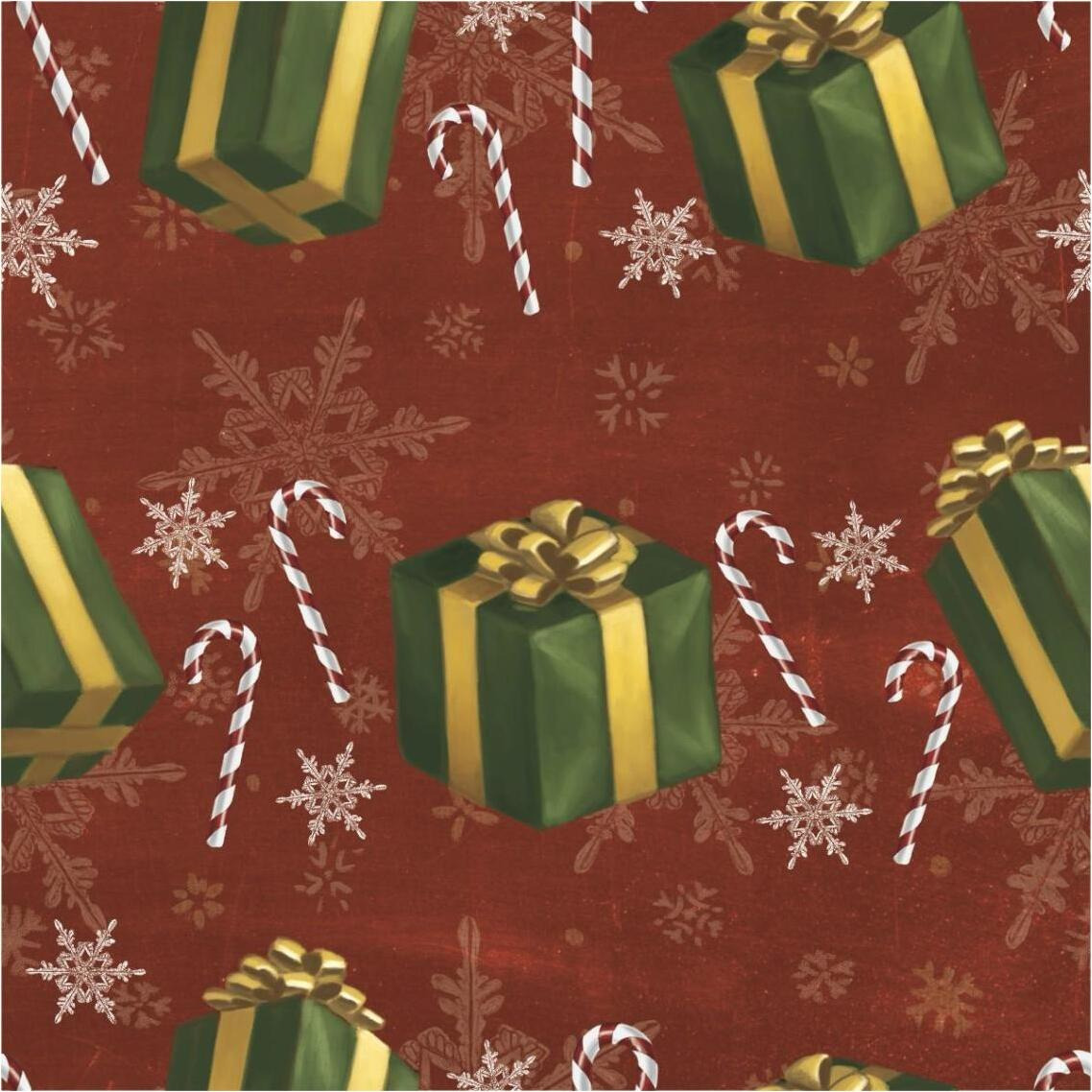 Santas List Pattern X -Paper Art-38&quotx38"