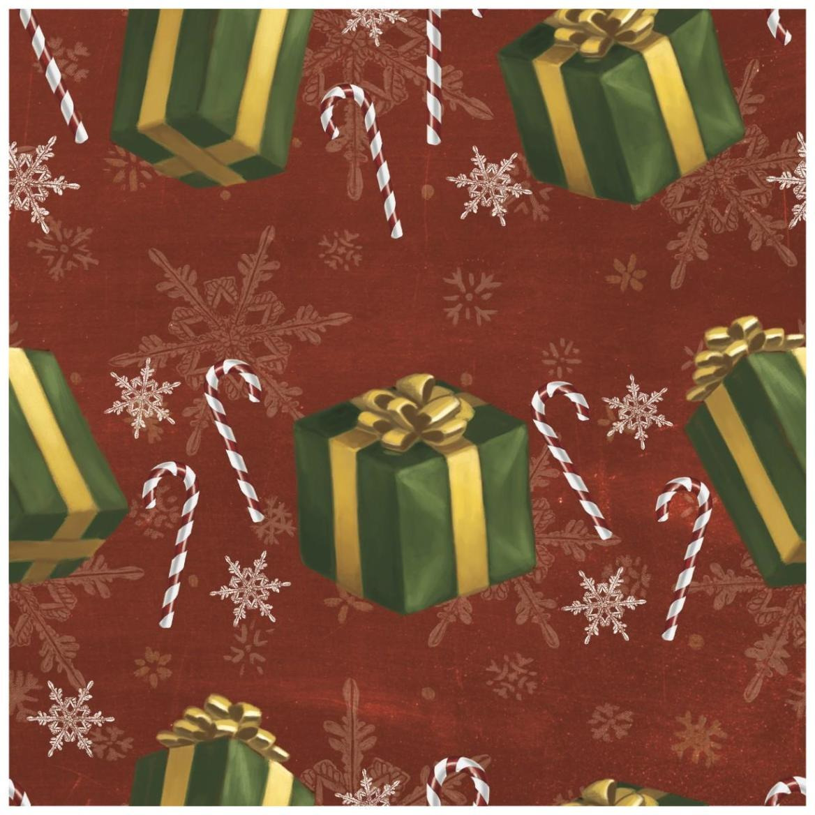 Santas List Pattern X -Paper Art-42&quotx42"