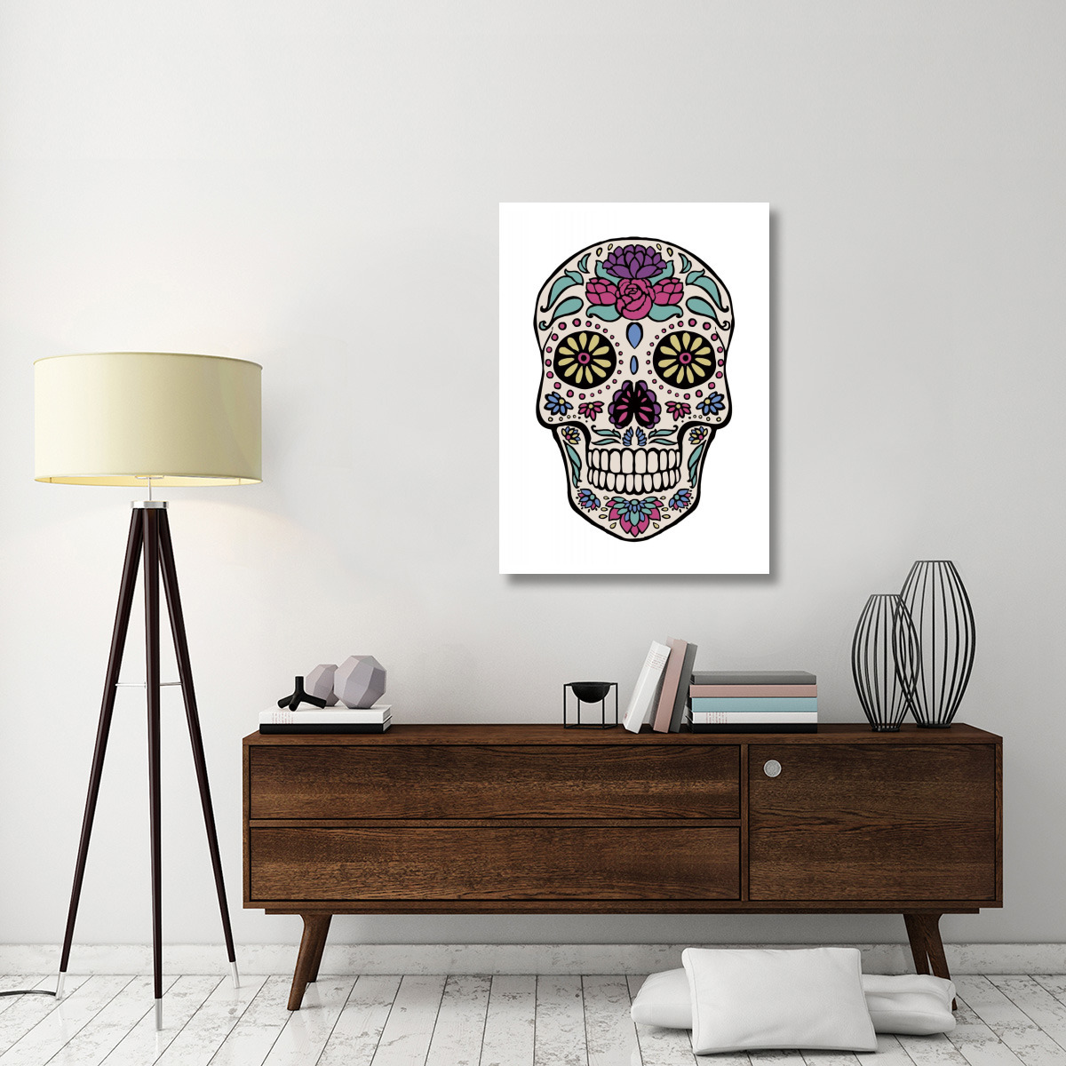 Sugar Skull III -Paper Art-30.4&quotx42"