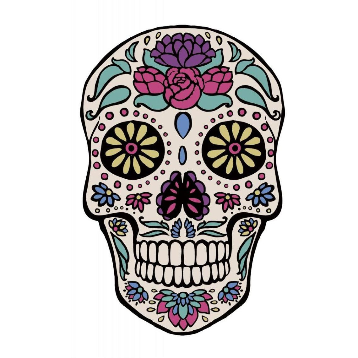 Sugar Skull III -Paper Art-33.24&quotx46"