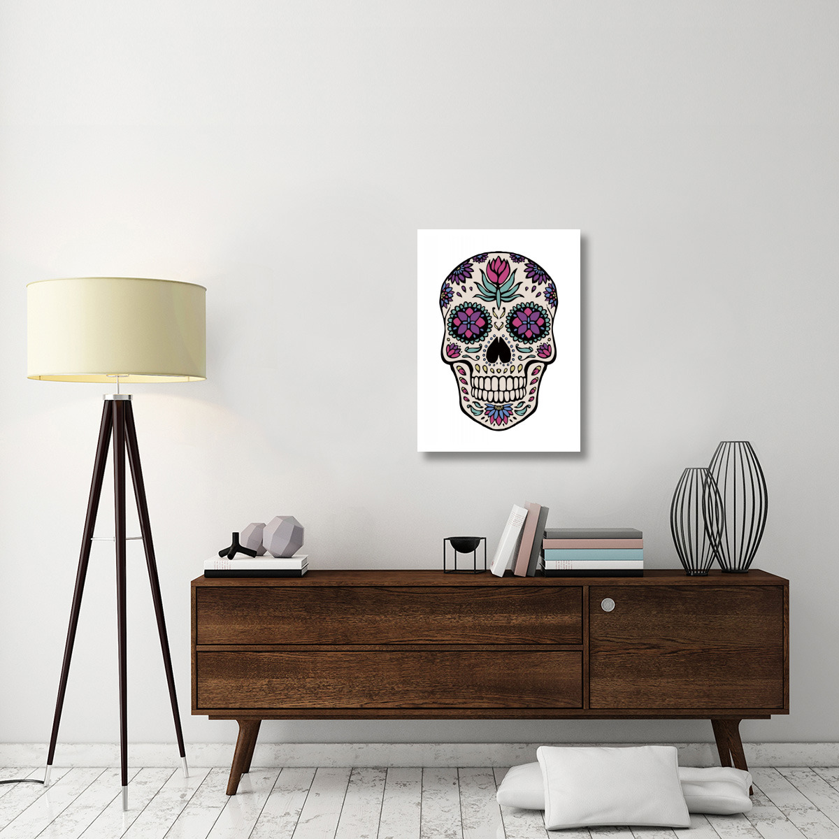 Sugar Skull IV -Paper Art-23.3&quotx32"