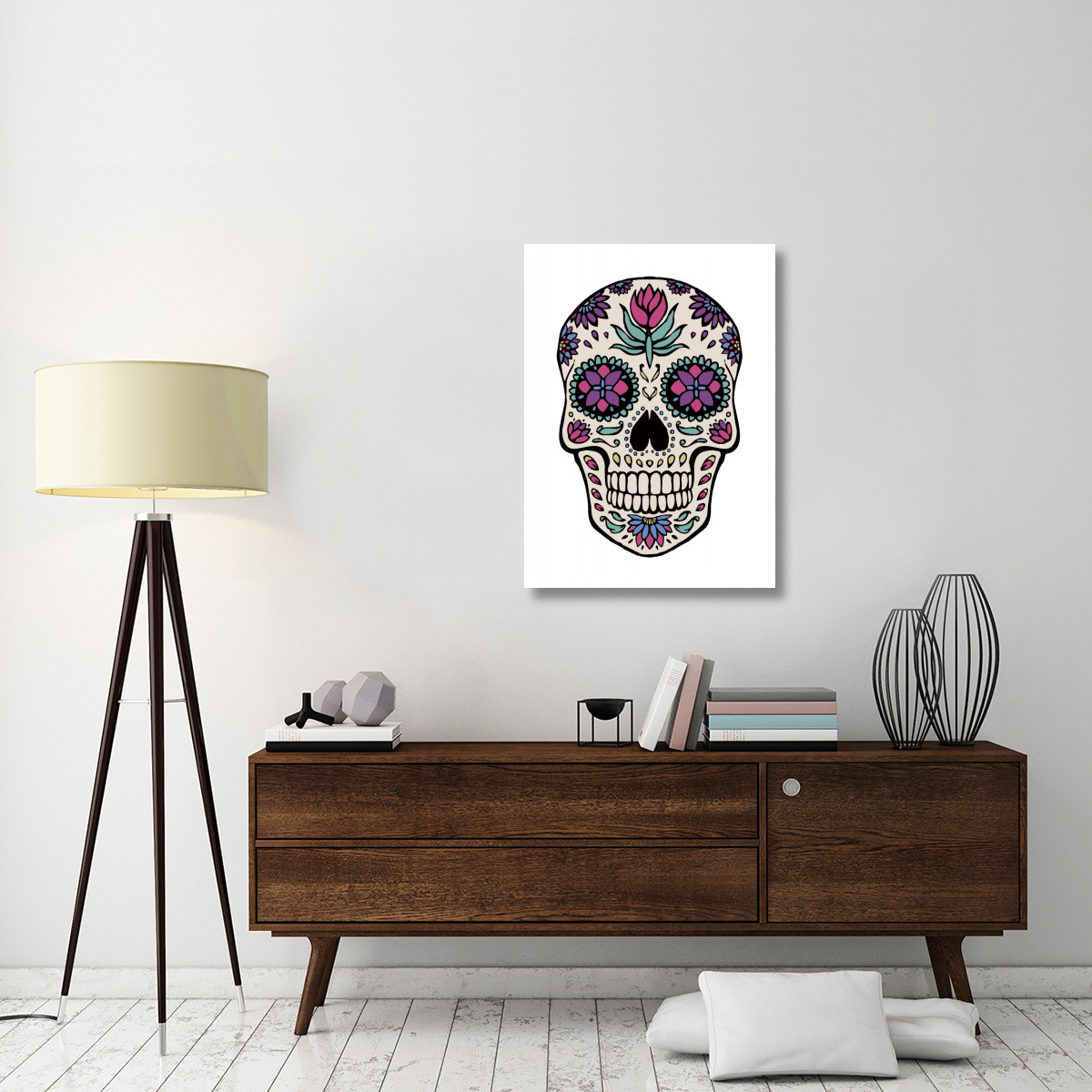 Sugar Skull IV -Paper Art-27.56&quotx38"