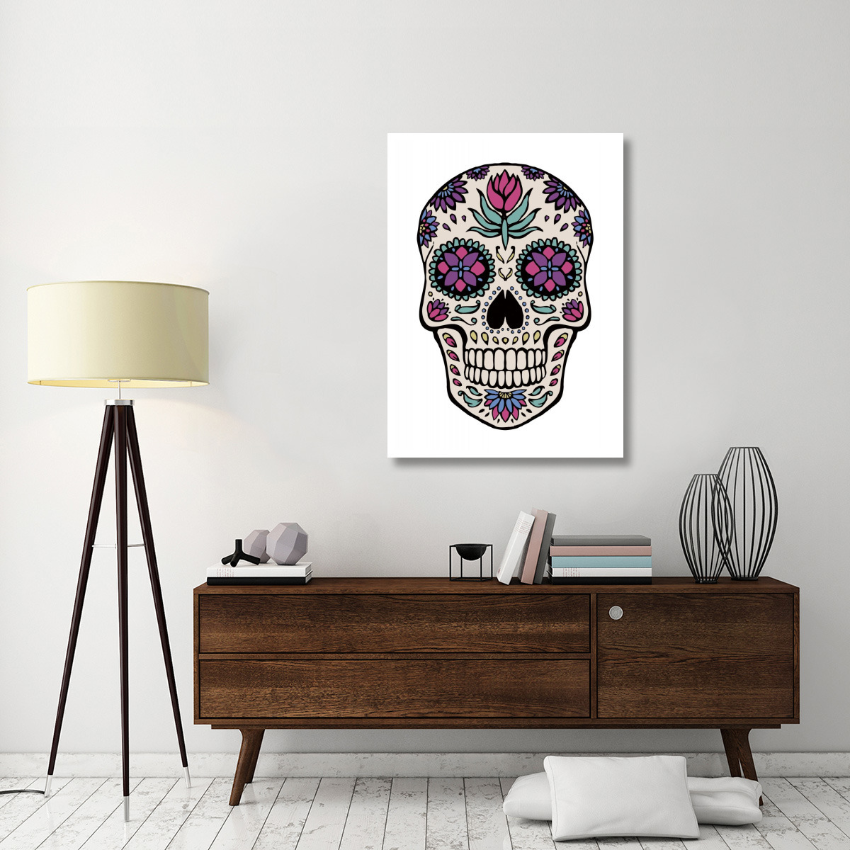 Sugar Skull IV -Paper Art-33.24&quotx46"