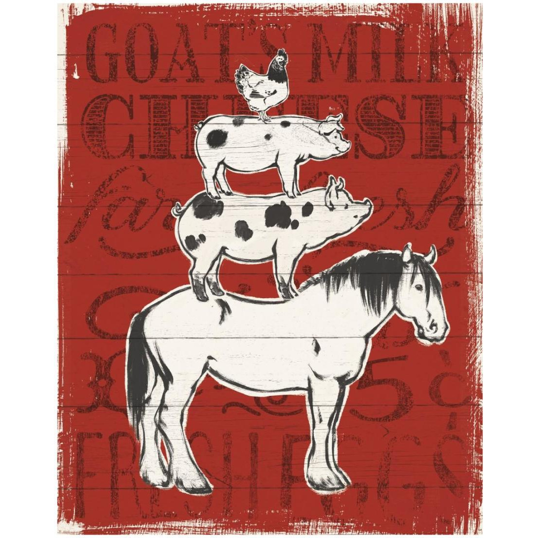 Farmers Market V -Paper Art-18&quotx22"