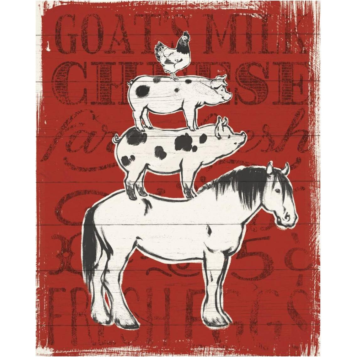 Farmers Market V -Paper Art-30&quotx37"