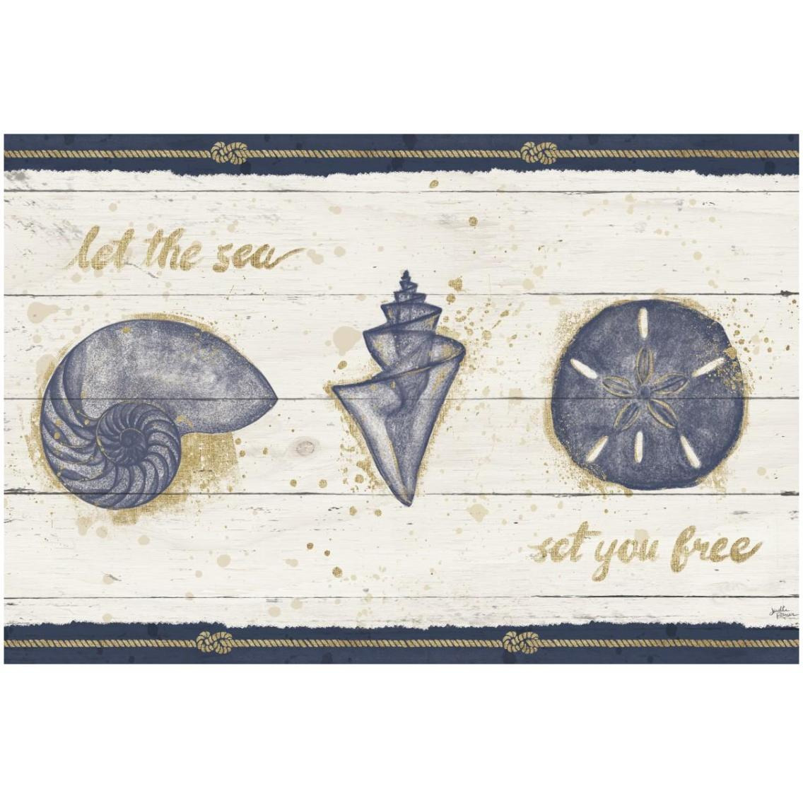 Calm Seas V -Paper Art-32&quotx22"