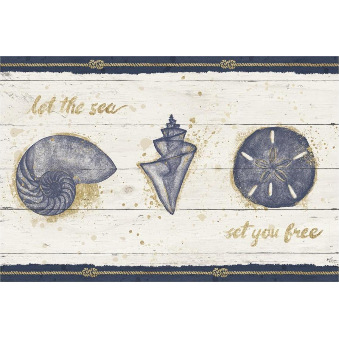 Calm Seas V -Paper Art-38&quotx26"