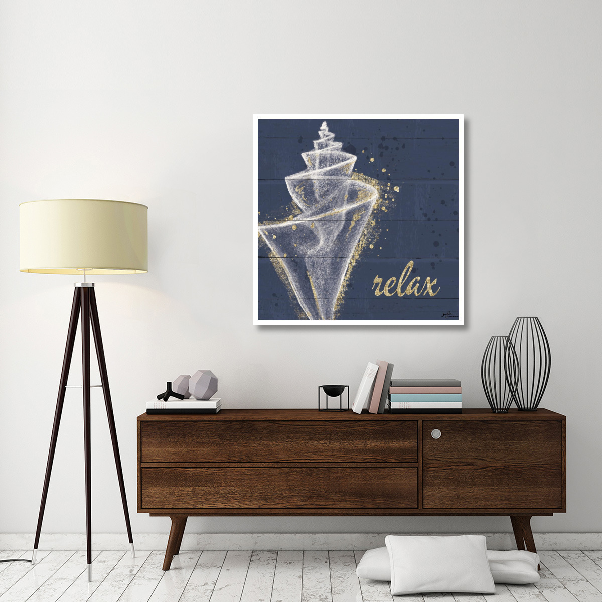 Calm Seas VIII -Paper Art-42&quotx42"