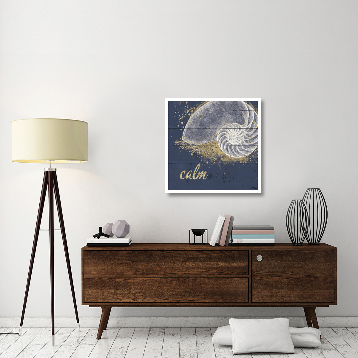 Calm Seas IX -Paper Art-32&quotx32"