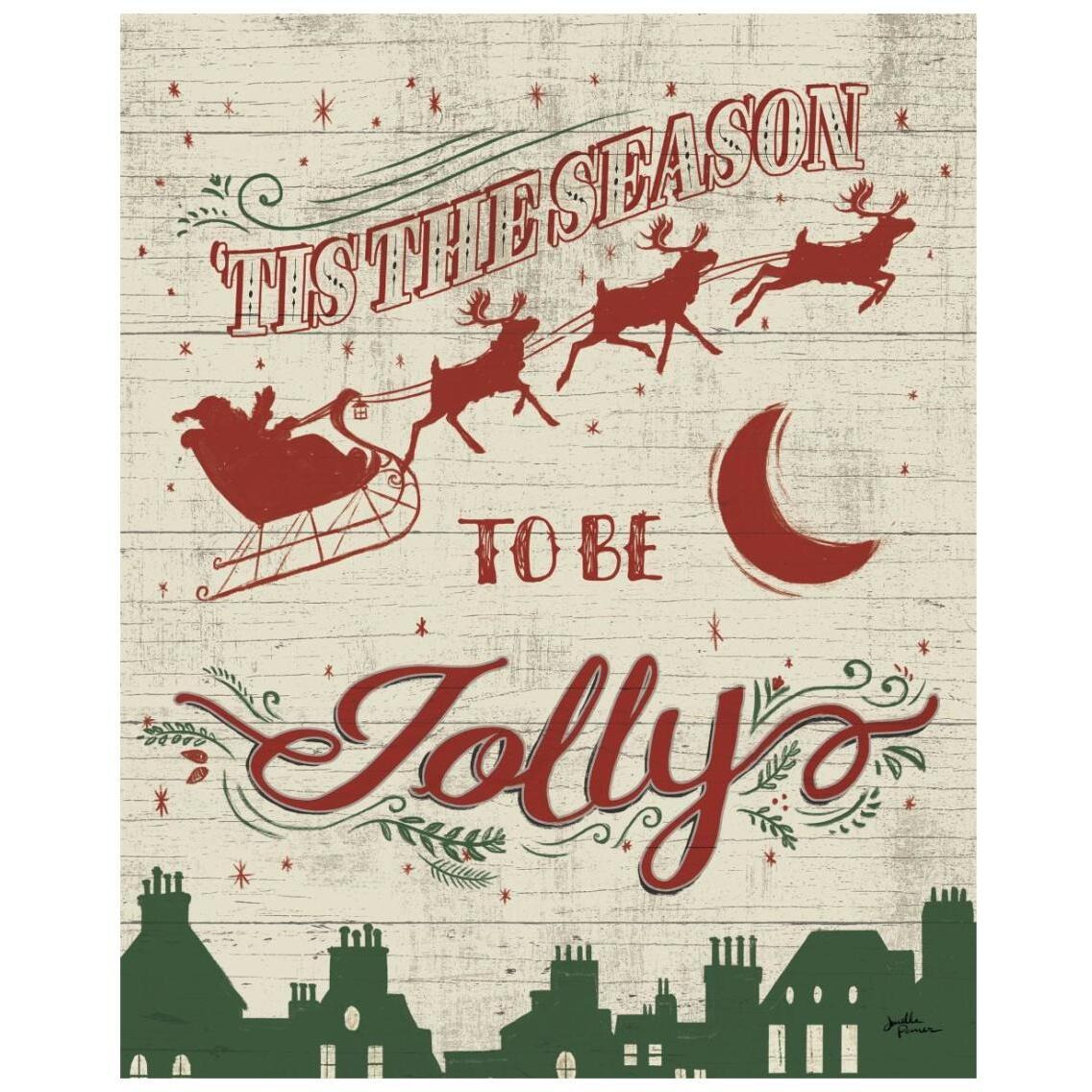 Holiday in the Woods II Red and Green -Paper Art-22&quotx26"