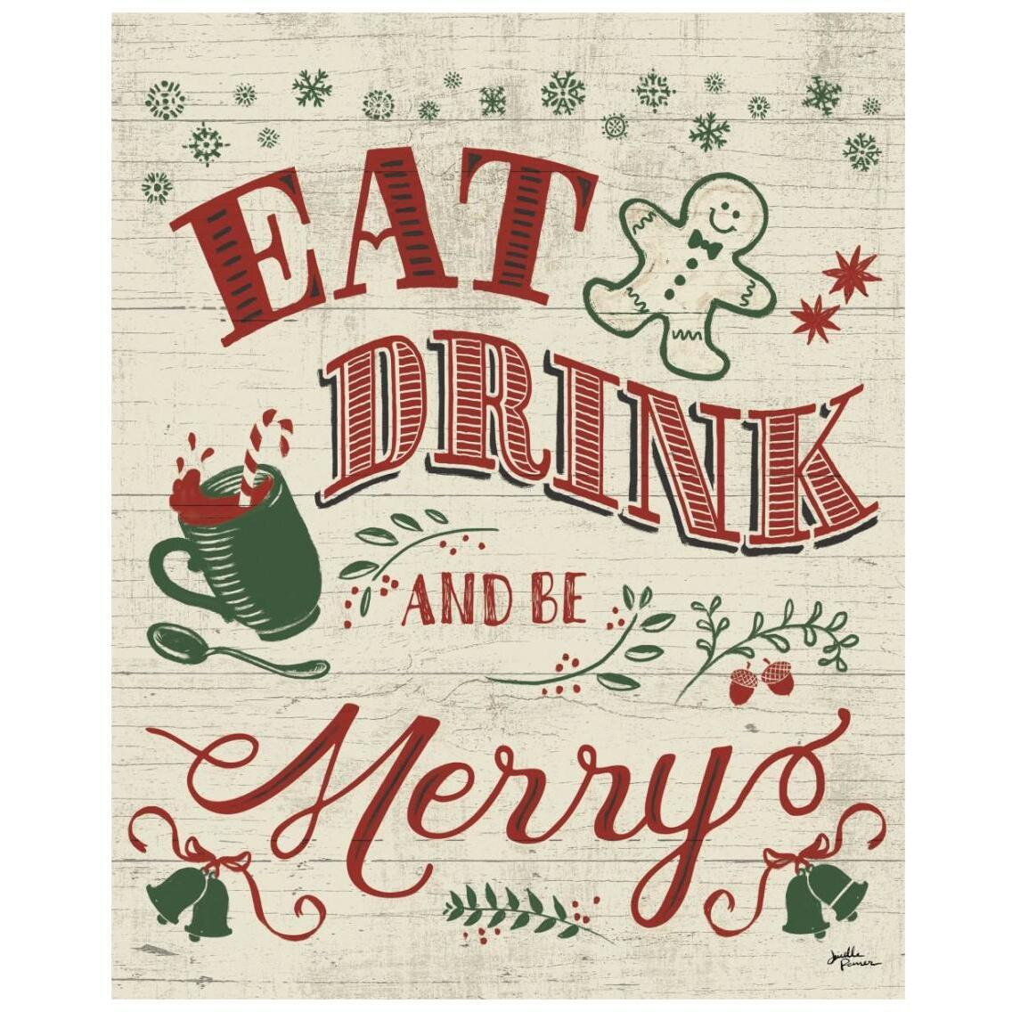 Holiday in the Woods III Red and Green -Paper Art-22&quotx26"