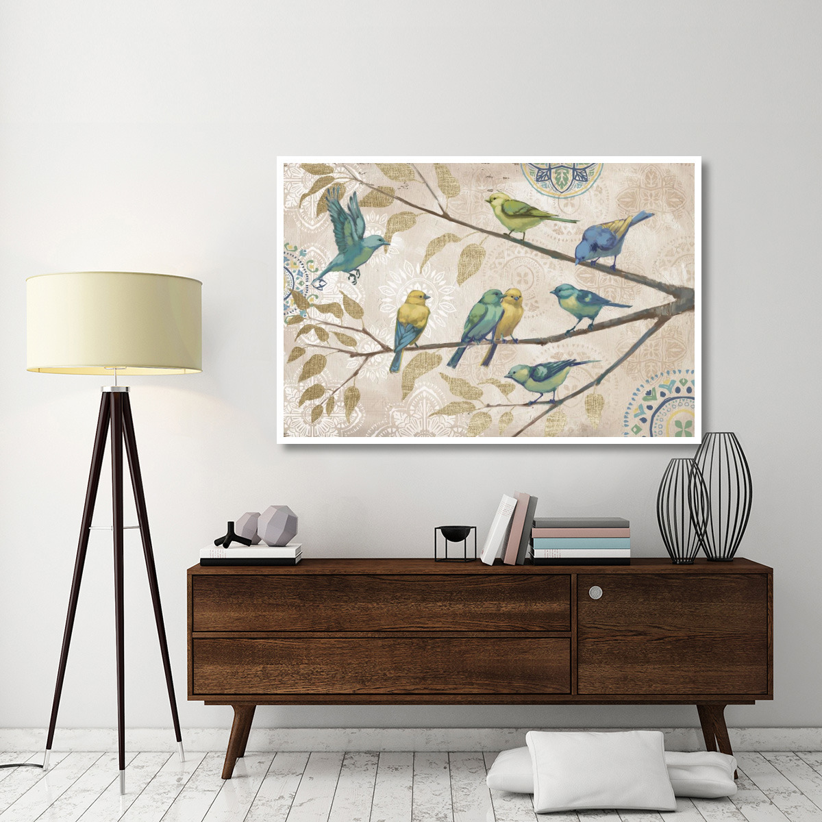 Fly Away I With Suzani -Paper Art-62&quotx42"