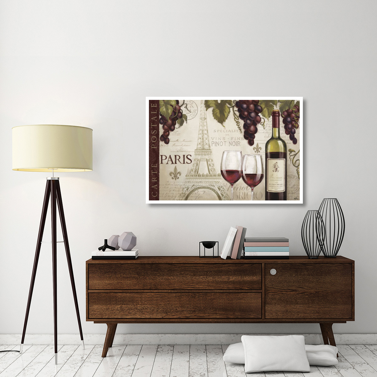 Wine in Paris I -Paper Art-50&quotx34"
