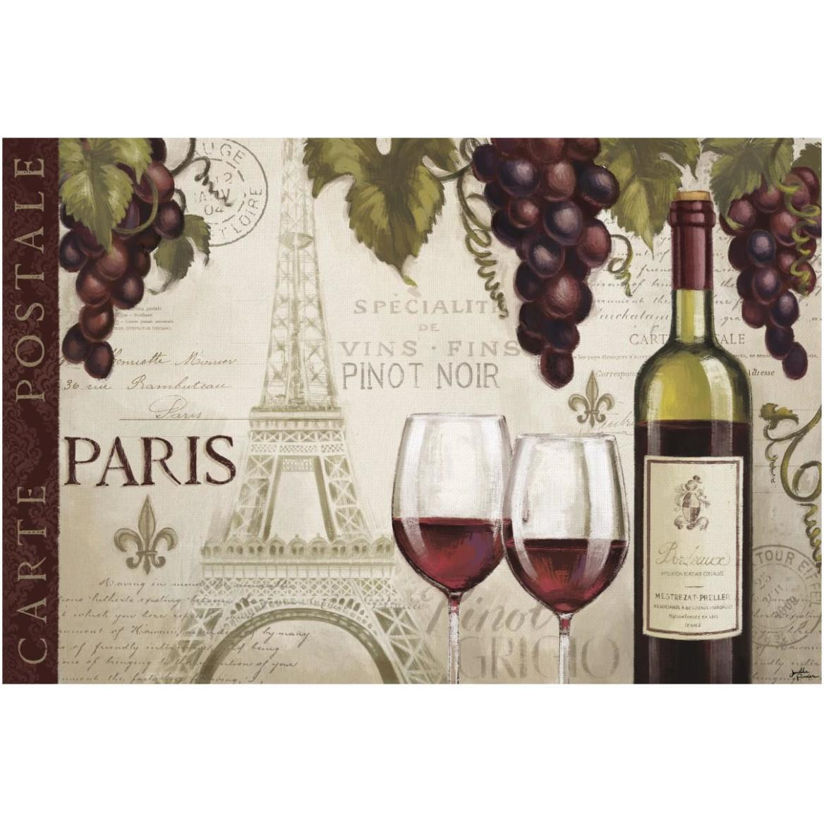 Wine in Paris I -Paper Art-62&quotx42"