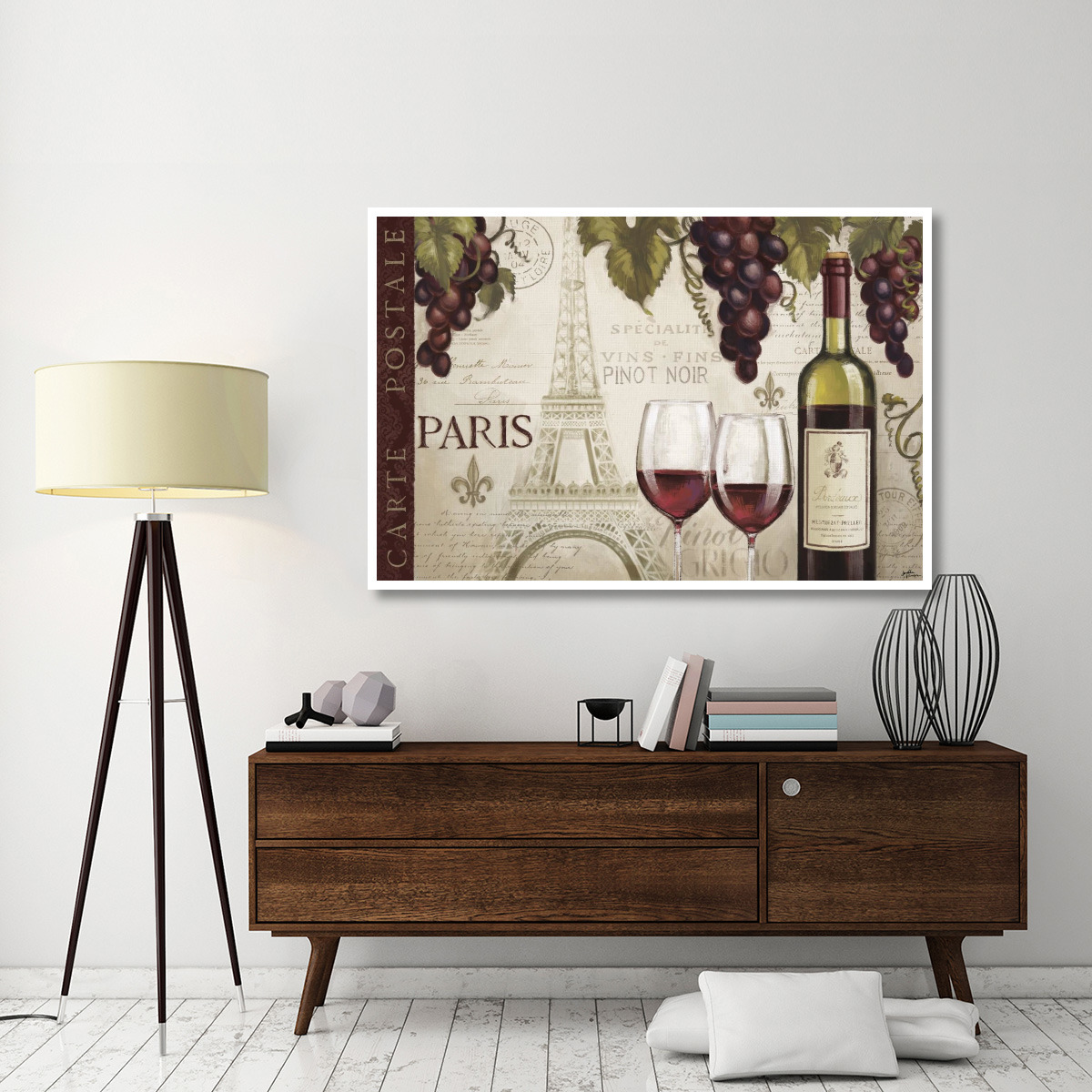 Wine in Paris I -Paper Art-62&quotx42"