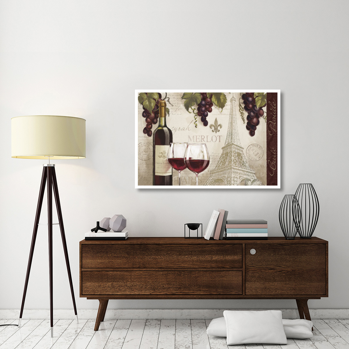 Wine in Paris II -Paper Art-50&quotx34"