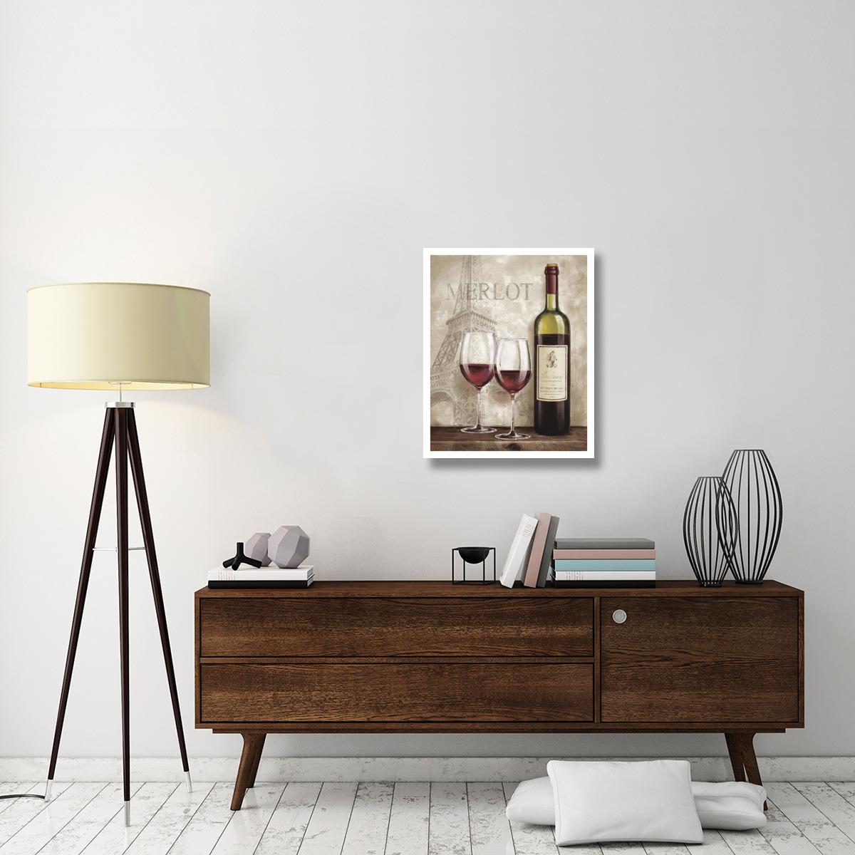 Wine in Paris III -Paper Art-24&quotx30"