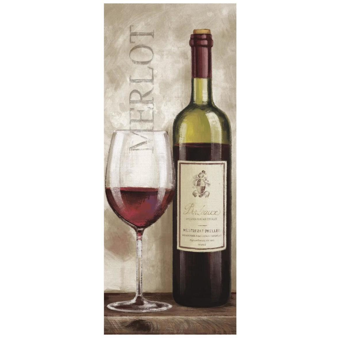 Wine in Paris V -Paper Art-18&quotx42"