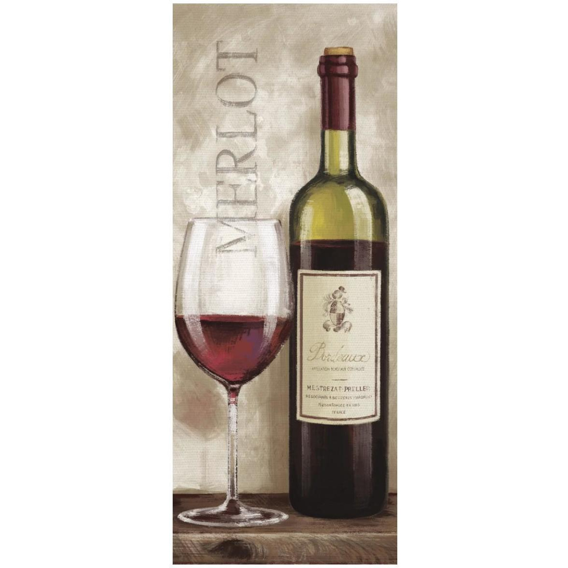 Wine in Paris V -Paper Art-22&quotx52"