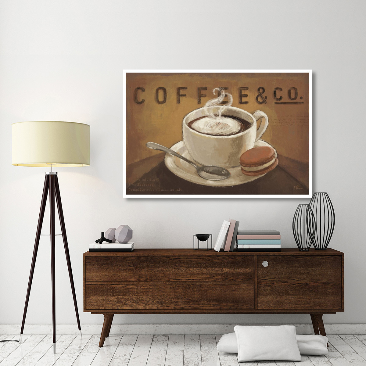Coffee and Co V -Paper Art-62&quotx42"