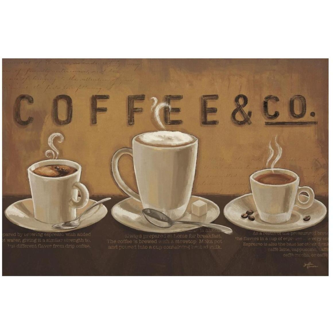 Coffee and Co VI -Paper Art-20&quotx14"