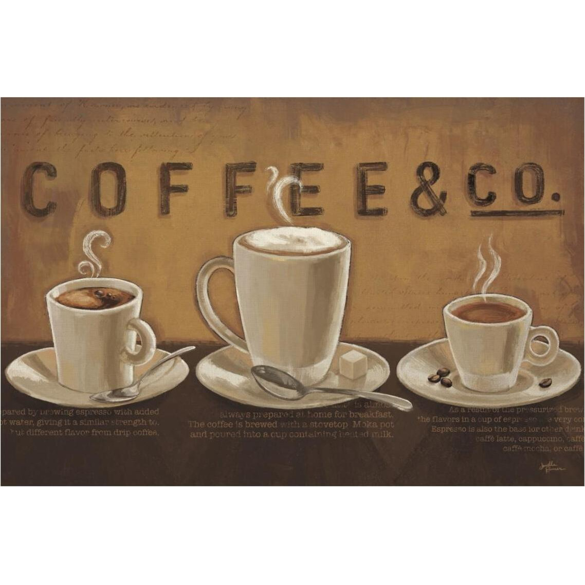 Coffee and Co VI -Paper Art-38&quotx26"