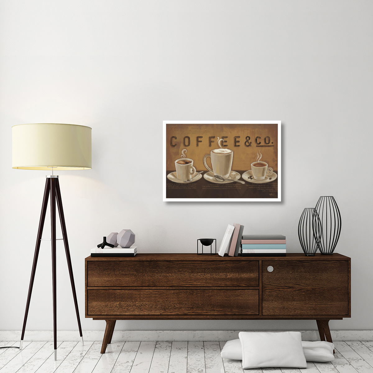 Coffee and Co VI -Paper Art-38&quotx26"