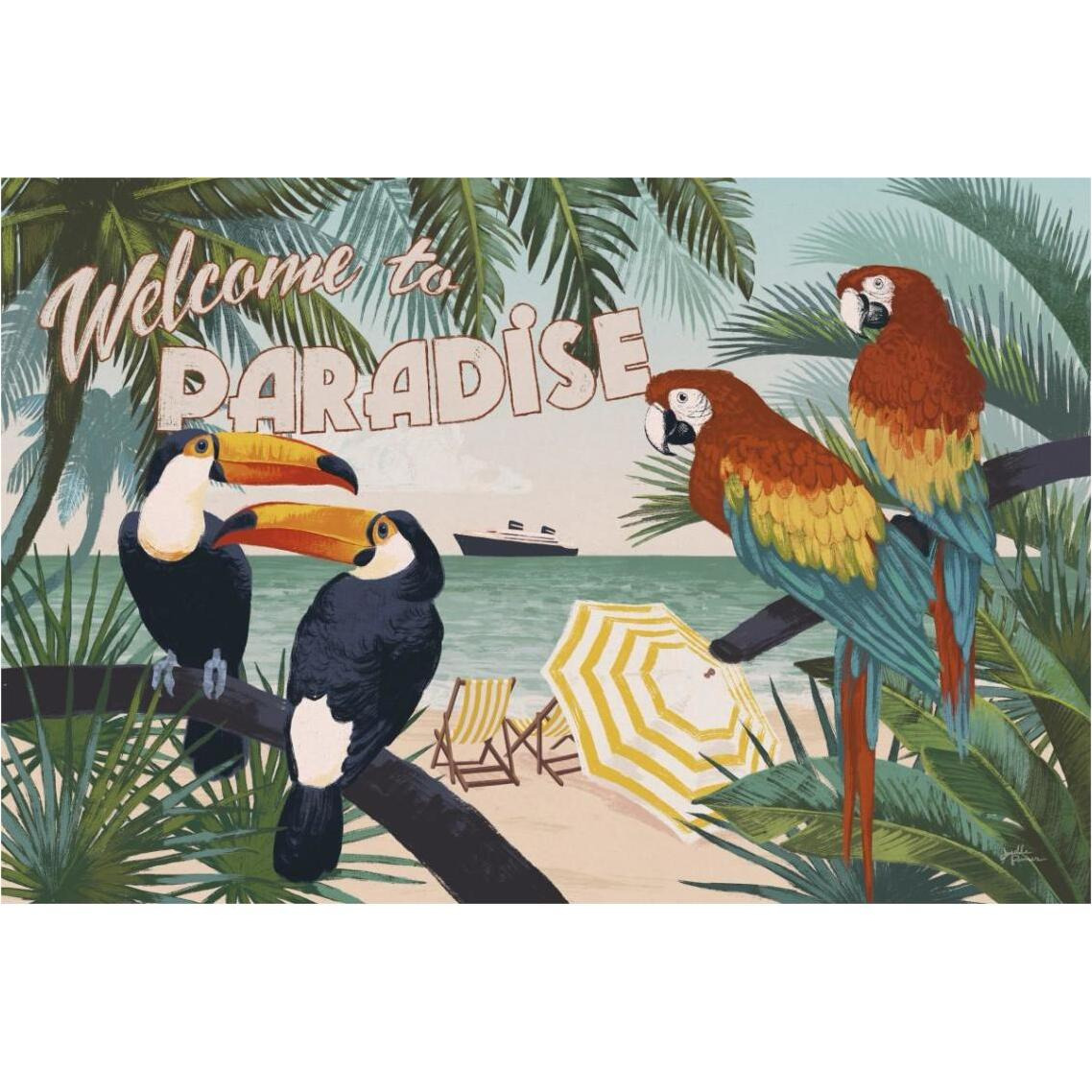 Welcome to Paradise I -Paper Art-38&quotx26"